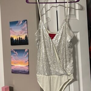 NWT Jennifer Lopez sequin bodysuit